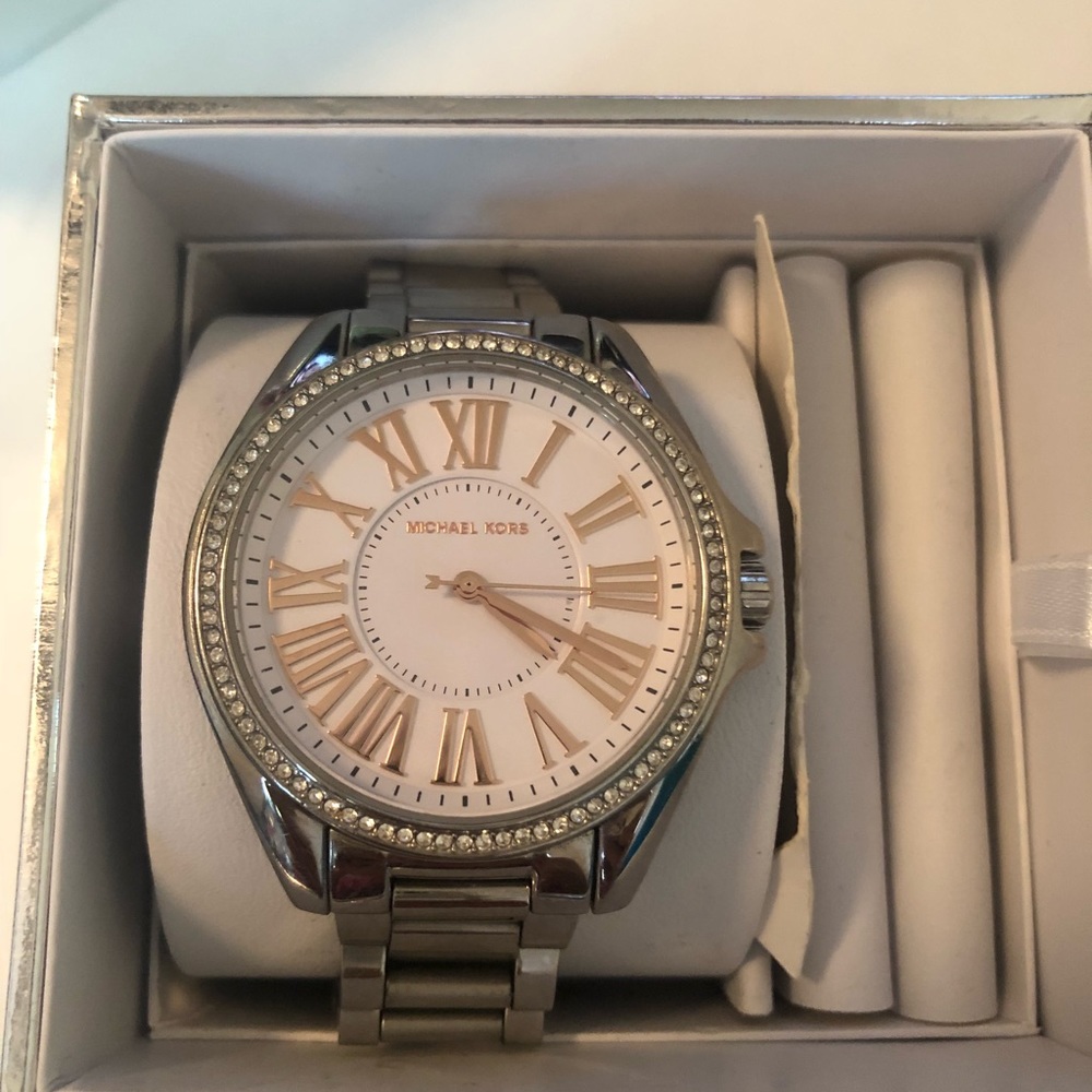 Michael Kors Silver/Rose Gold Watch